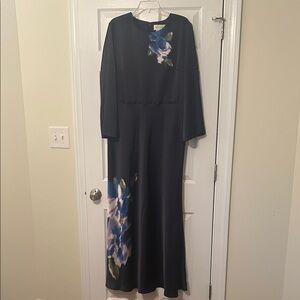 Elegant Black Floral Maxi Dress